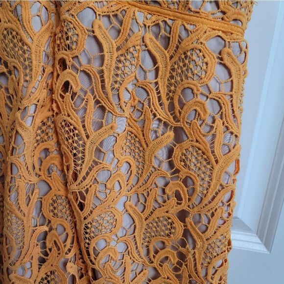 ADELYN RAE Orange Lace Romper - Picture 7 of 13
